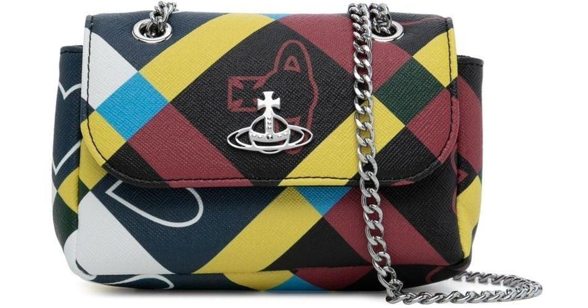 Vivienne Westwood Orb And Heart Check Crossbody Bag Lyst Australia