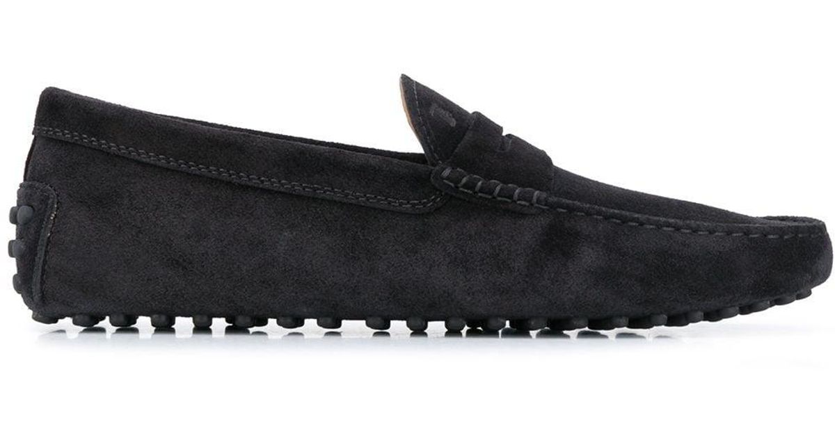 tods gommino black suede