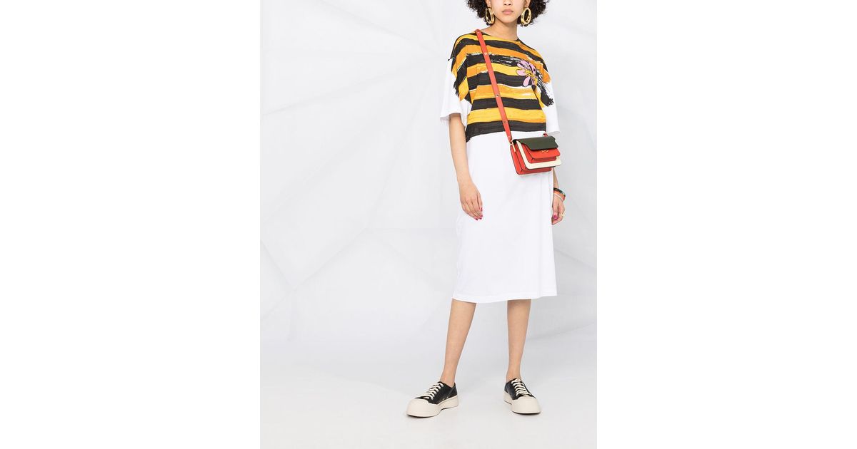 Marni ストライプ Tシャツワンピース ホワイト Lyst