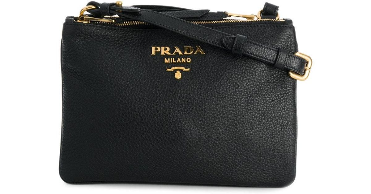 Prada Vitello Daino Crossbody Bag in Black Lyst