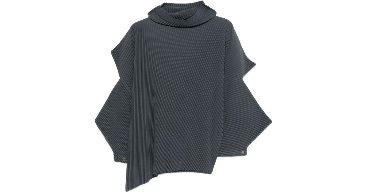 メンズ Homme Plissé Issey Miyake Angular Stone プルオーバー ブルー