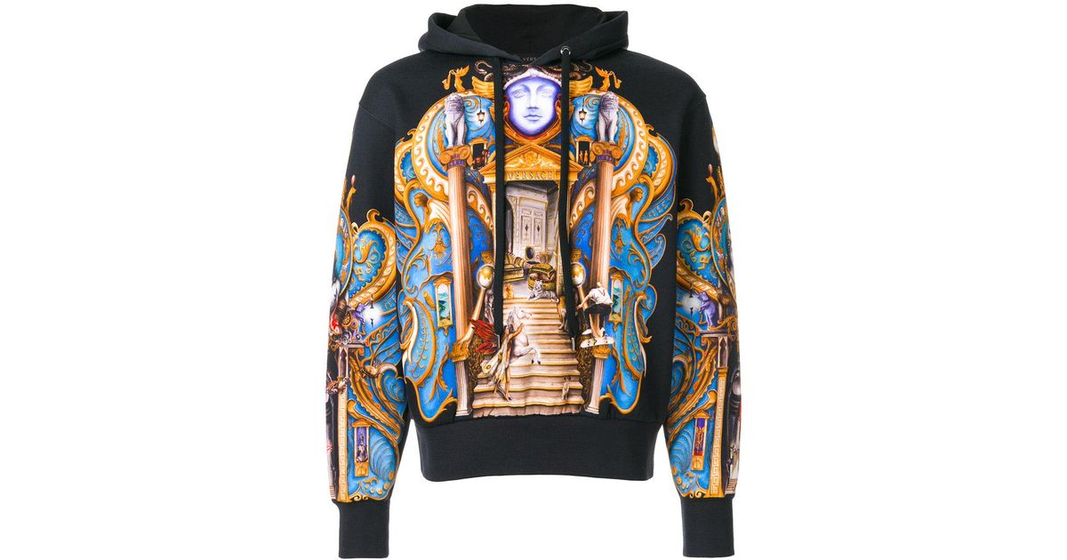 versace skater olympus print hoodie