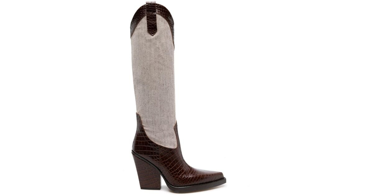 Paris Texas El Dorado 100mm knee boots - White