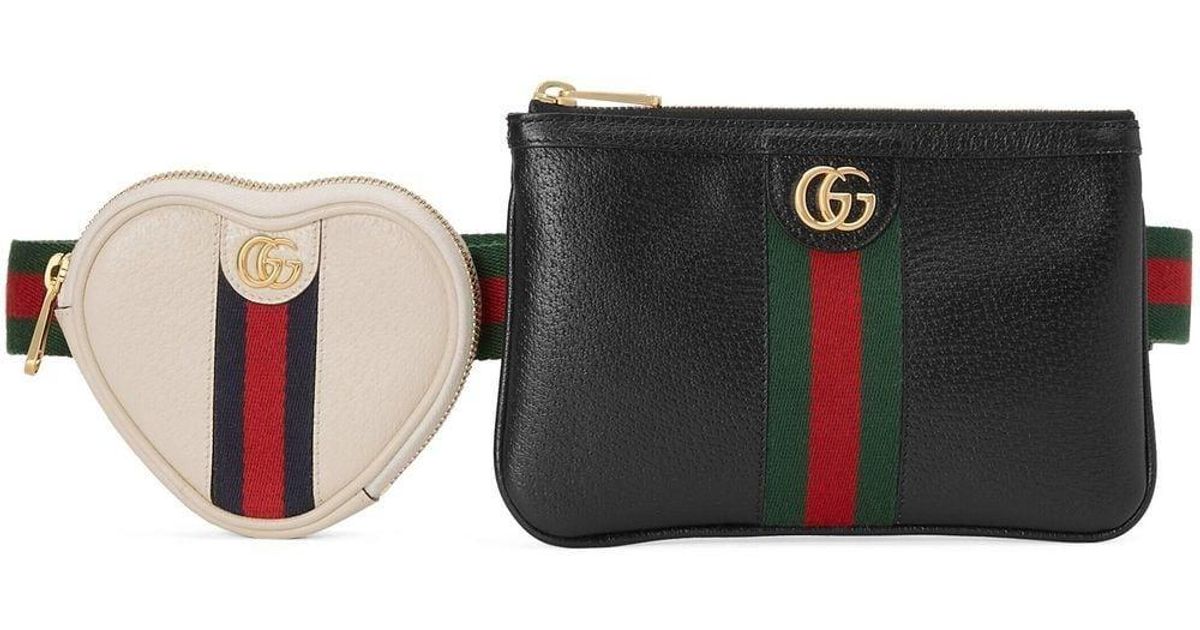 Gucci Ophidia Doublepouch Utility Belt in Black Lyst