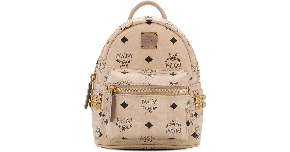 mcm mini backpack beige