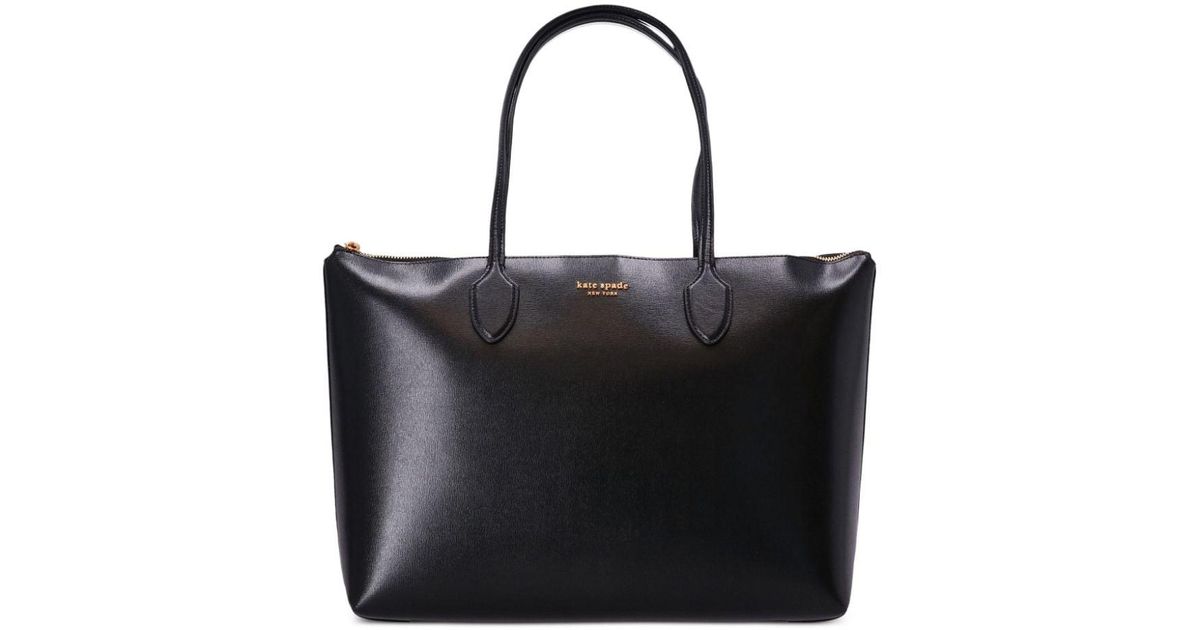 kate spade new york Bleeker Leather Tote Bag, Black at John Lewis & Partners