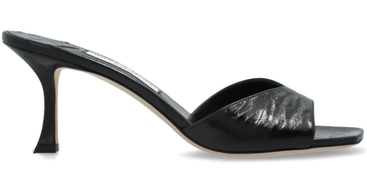 Jimmy Skye 65mm In Black Cowhide Mules 597842