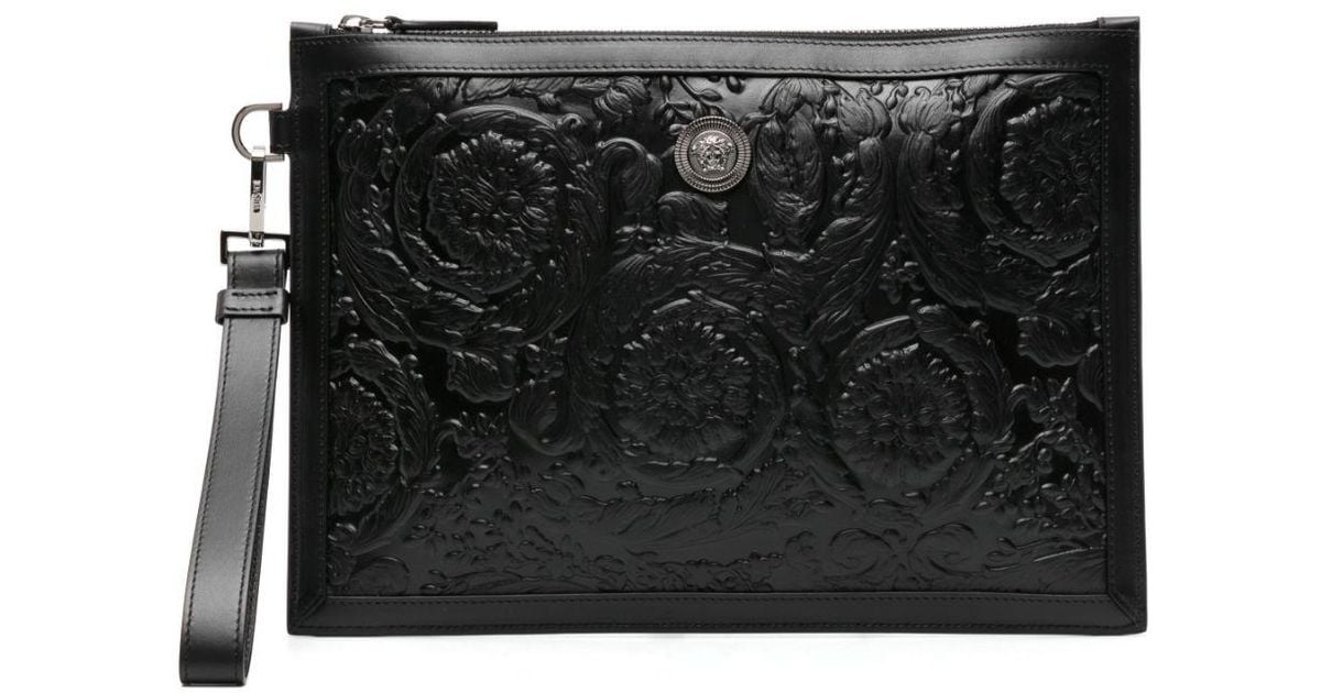 Versace Medusa Biggie Barocco Clutch Bag in Black for Men Lyst