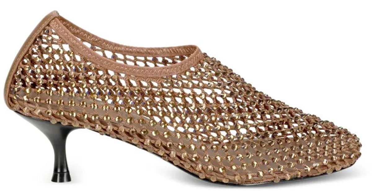 strategia shoes Jewels Mesh Pumps in Brown | Lyst