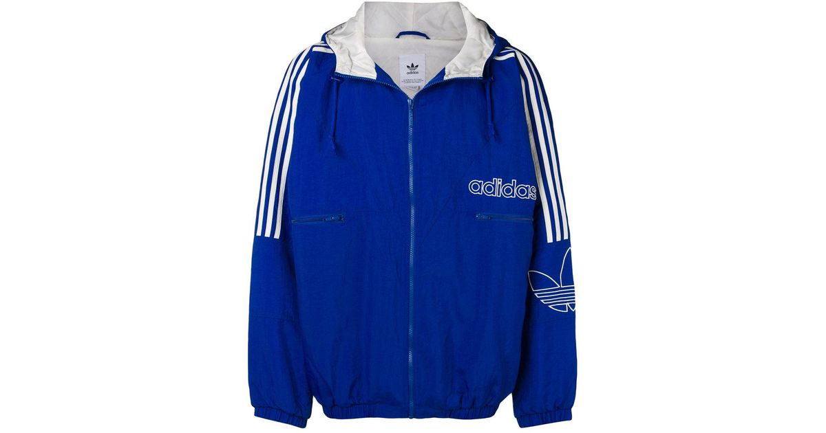adidas blue trefoil jacket