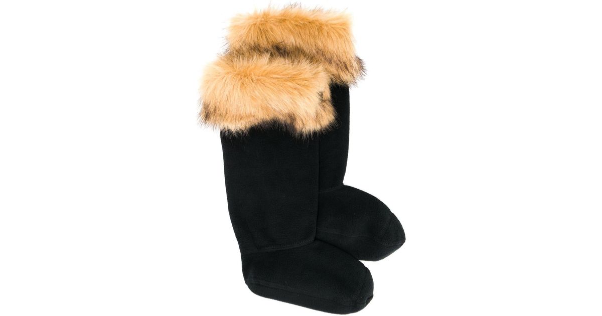 Calcetines con ribete de pelo HUNTER de color Negro | Lyst