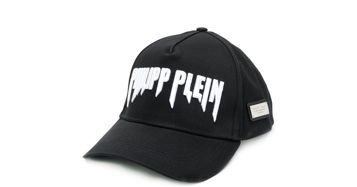 Philipp Plein Cotton Logo Hat in Black 