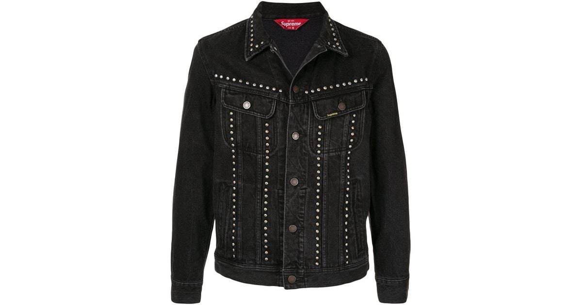 supreme studded denim jacket