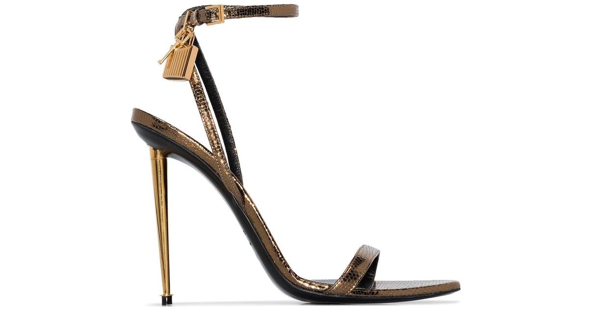 tom ford padlock heels gold