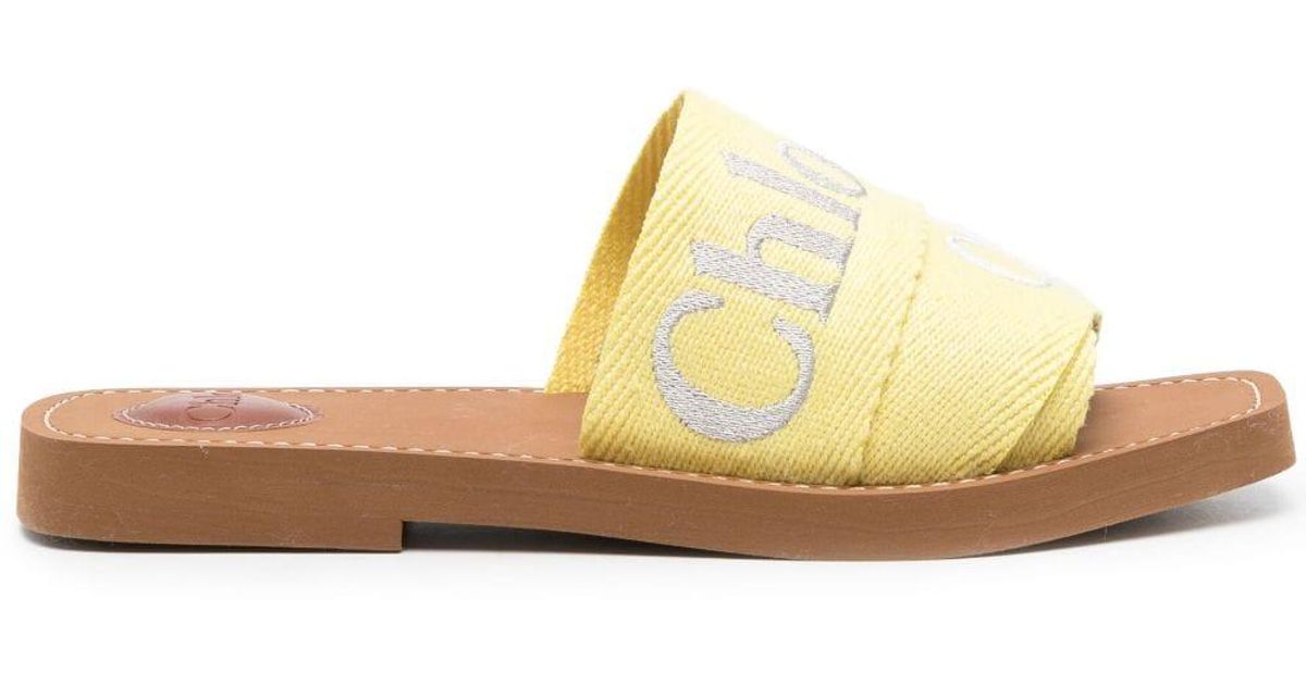 claquettes chloe beige