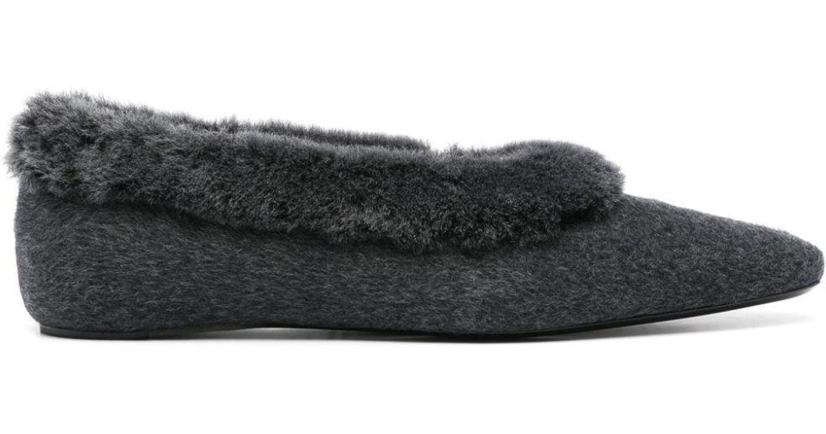 Toteme Women's Leather Ballerinas Black