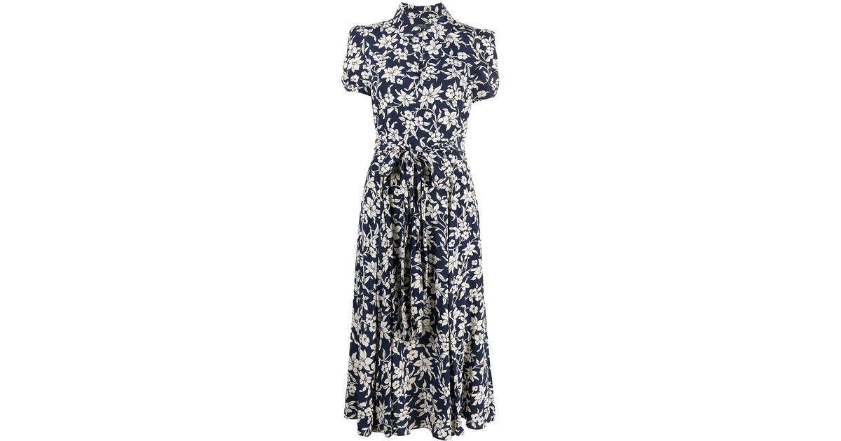 Polo Ralph Lauren Kleid mit Blumen-Print in Blau | Lyst DE