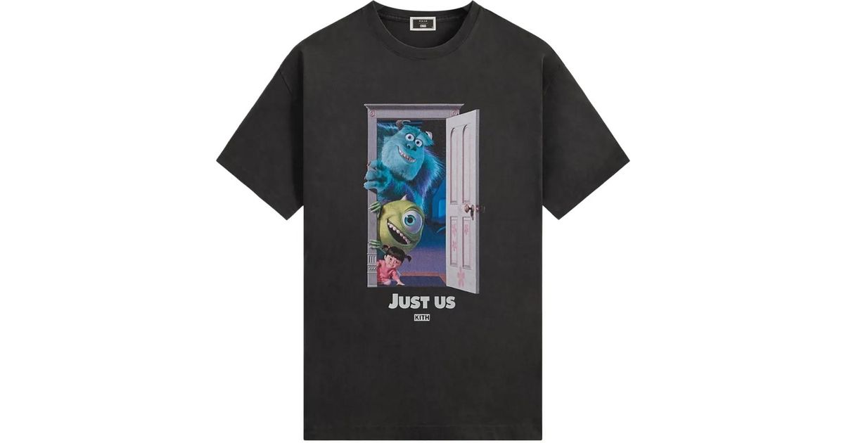 Kith X Pixar Monsters Inc. Just Us Graphic T-Shirt in Black for