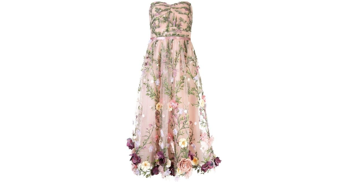 Marchesa notte floral cheap applique dress