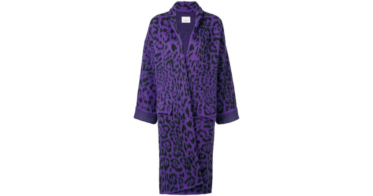 purple leopard print jacket