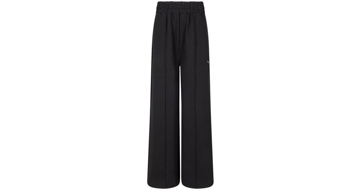 PUMA Cotton X Ami Wide Track Pants in Black | Lyst UK