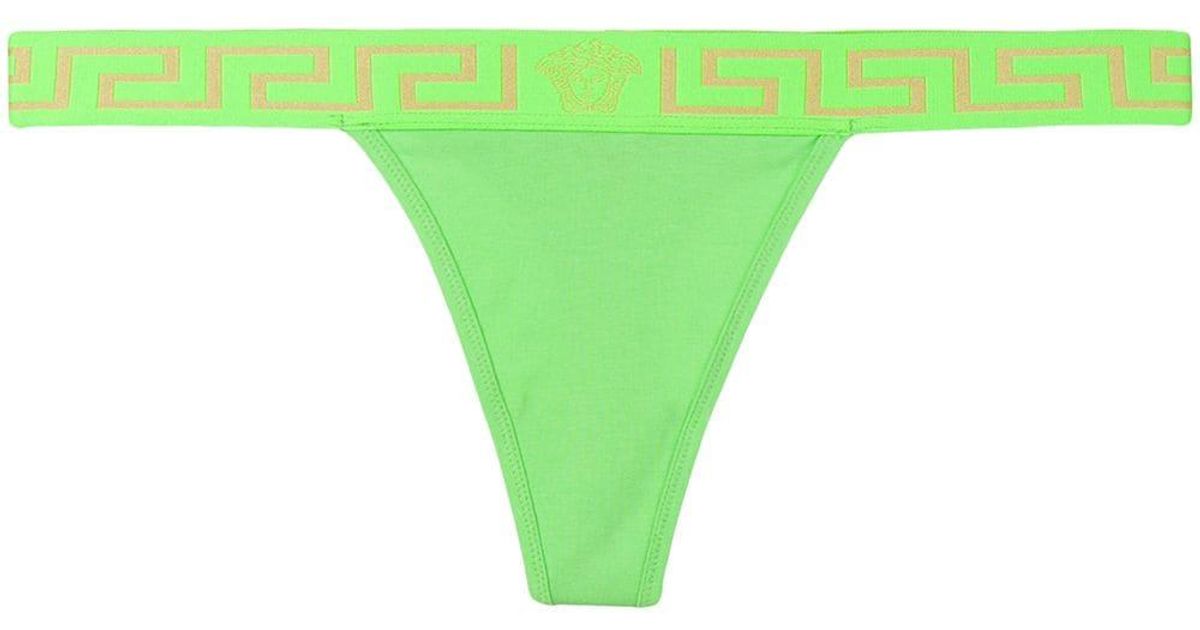 Green Greca Bra by Versace Underwear on Sale