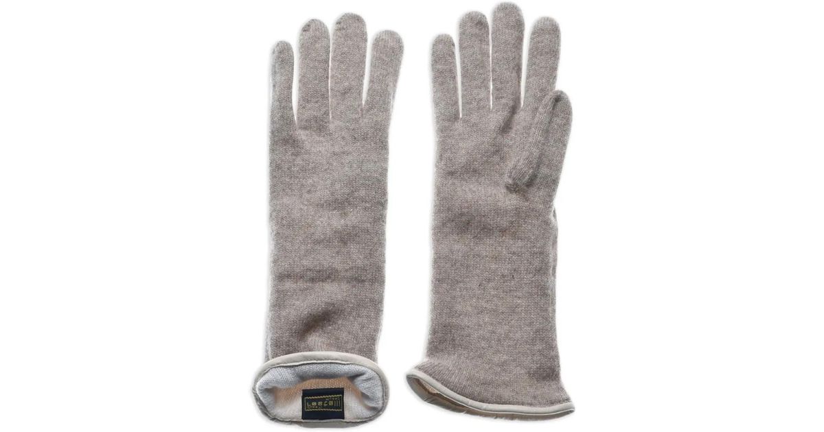 Kate Ristelli Restelli Knit Gloves in Grey | Lyst UK