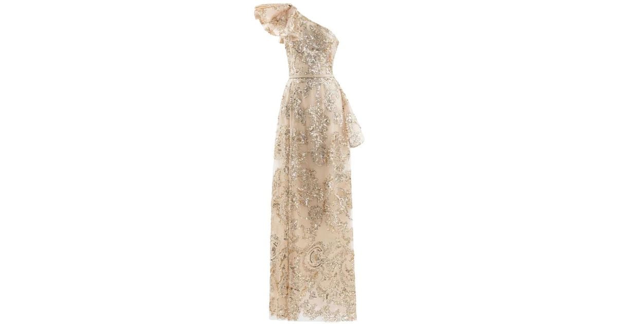 Saiid Kobeisy Crystal-Embroidered Maxi Dress in White | Lyst Saiid Kobeisy Crystal-Embroidered Maxi Dress in White | Lyst