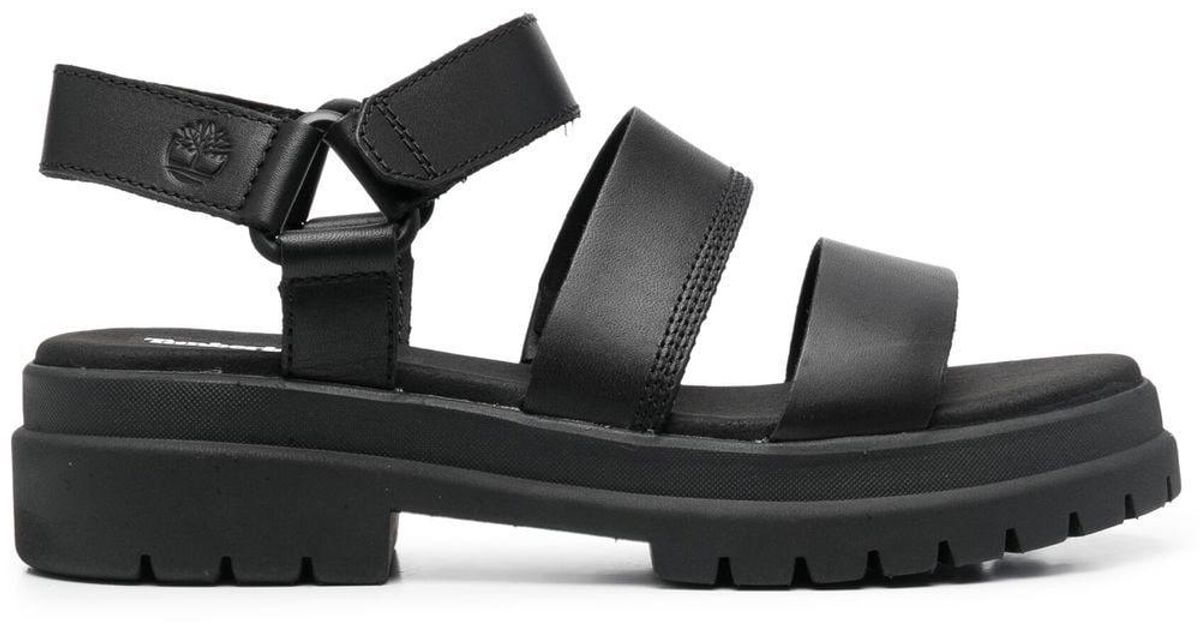 Timberland Leather London Vibe Anklestrap Sandals in Black Lyst