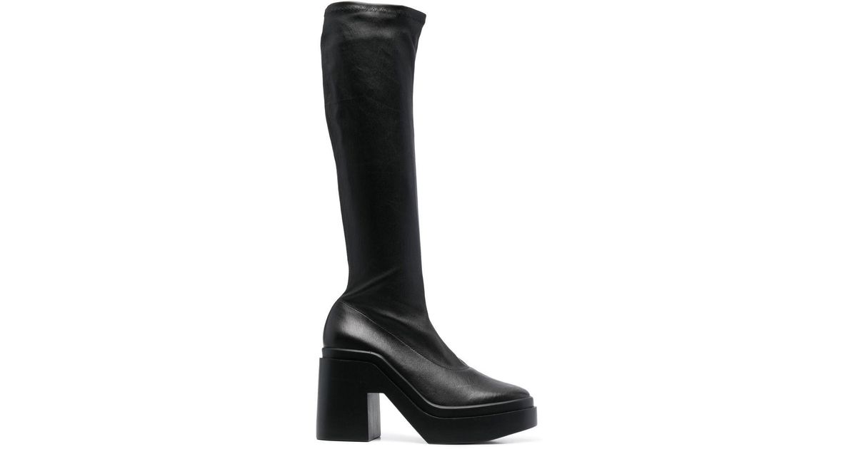 Robert Clergerie Leather Nellya8 Knee-length Boots in Black | Lyst UK