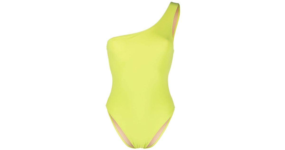 Lido Venti Nove One-shoulder Swinsuit in Yellow | Lyst
