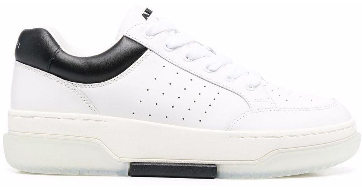 Amiri Leather Stadium Low-top Sneakers in White for Men | Lyst UK