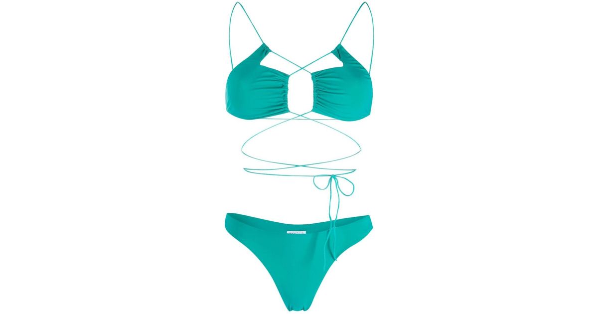 Amazuìn Jadia Selftie Bikini in Green Lyst