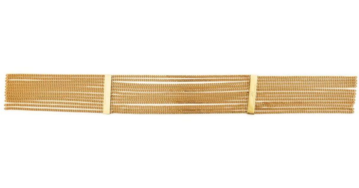 Elisabetta Franchi Engraved-logo Chains Bracelet in Metallic | Lyst Canada