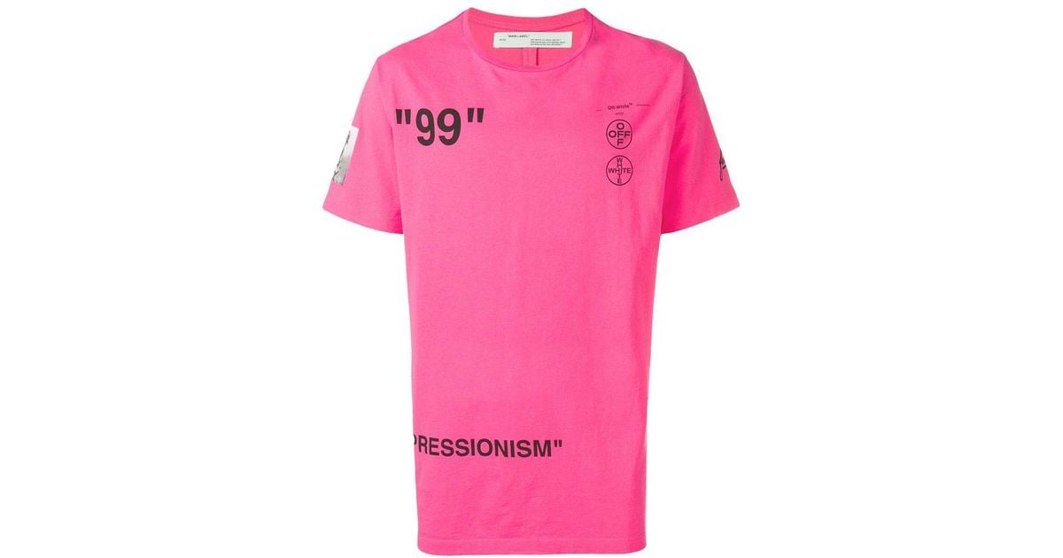 Off-White c/o Virgil Abloh Pink Impressionism Boat T-shirt for Men | Lyst