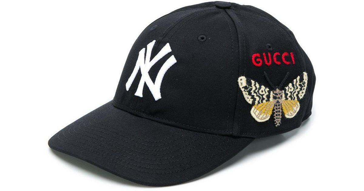 Gorra de béisbol NY Yankees Gucci de hombre de color Negro | Lyst