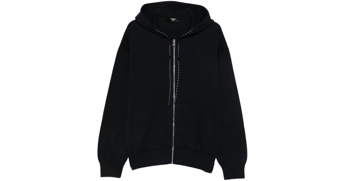 メンズ Fendi ジップアップ パーカー ブラック | Lyst