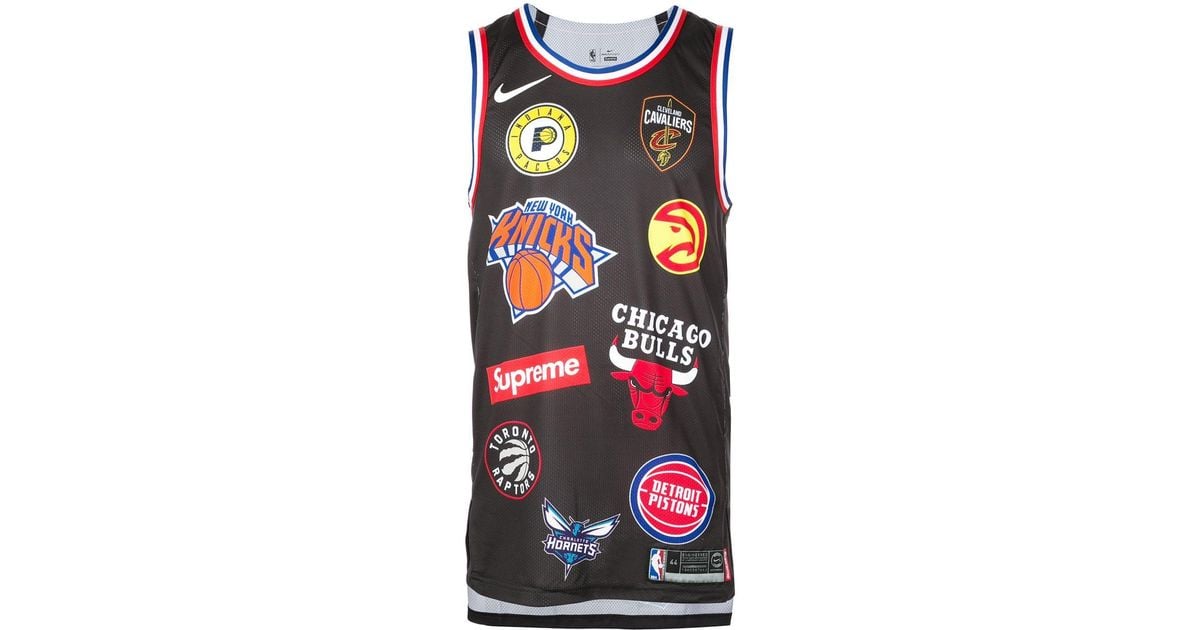 Camiseta de tirantes Teams Basketball Supreme de hombre de color Negro Lyst