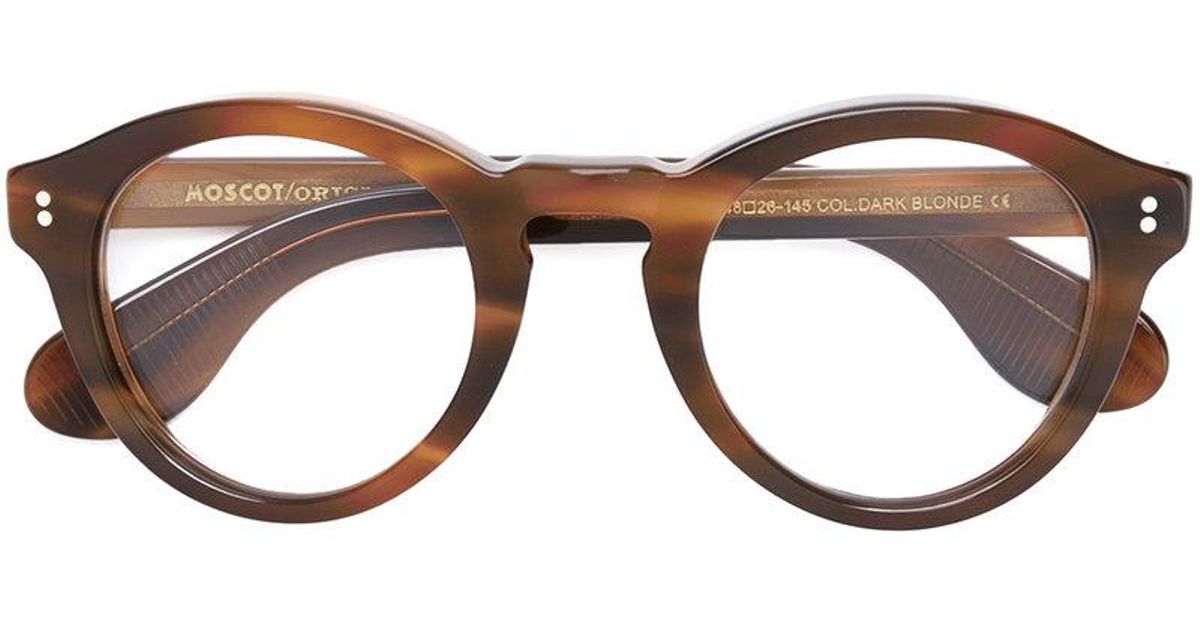 Moscot 'keppe' Glasses in Brown - Lyst