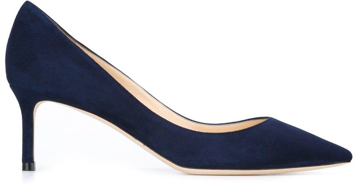 shiny blue pumps