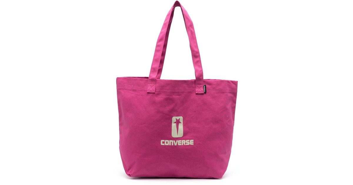 Rick Owens DRKSHDW Turbodrk Logo-print Tote Bag in Pink | Lyst