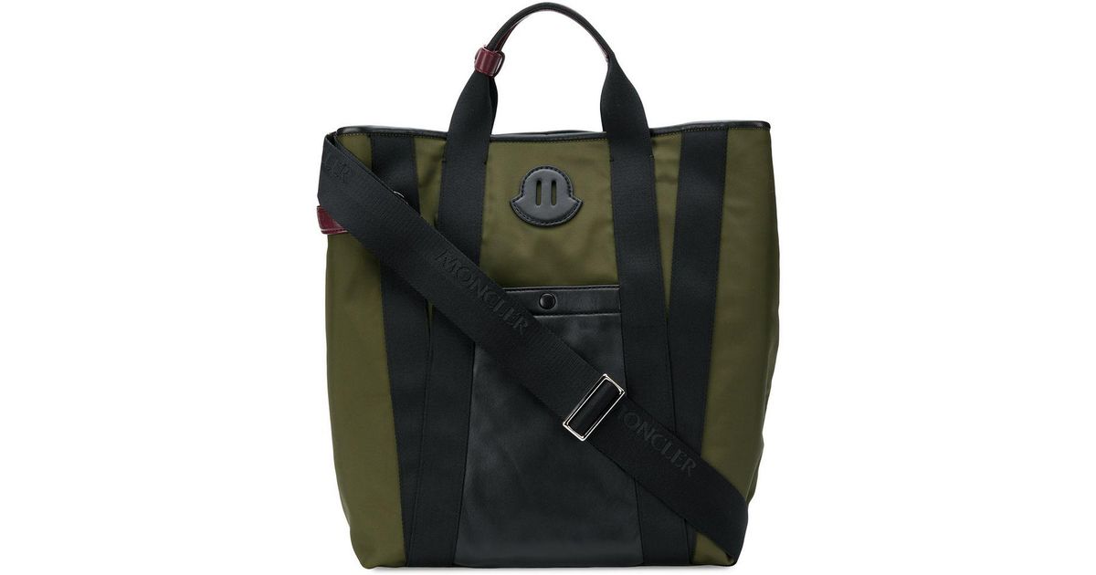 Bolso shopper impermeable Moncler de Tejido sintético de color Verde - Lyst