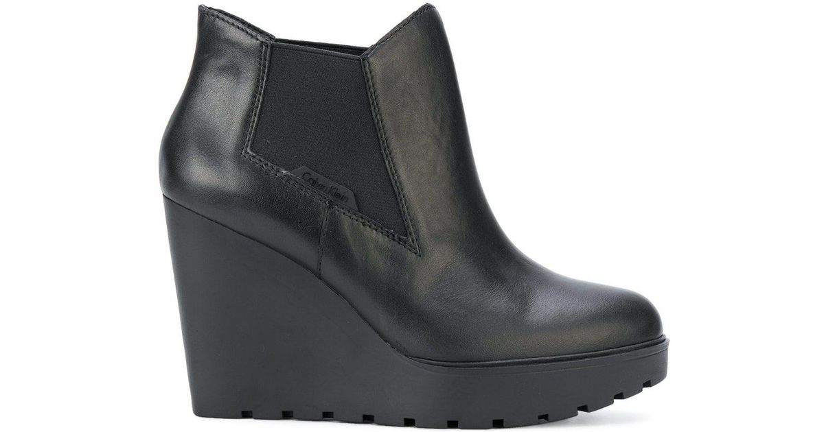 calvin klein platform boots