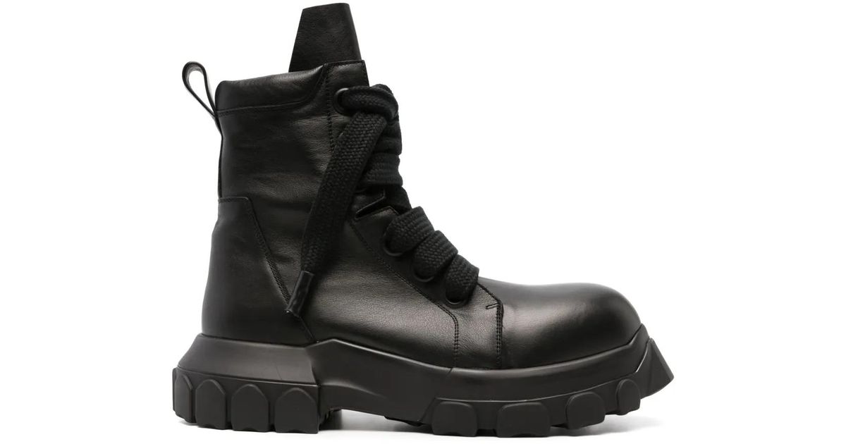Rick Owens Tractor Boots JUMBOLACE ARMY BOZO TRACTOR| RICK OWENS