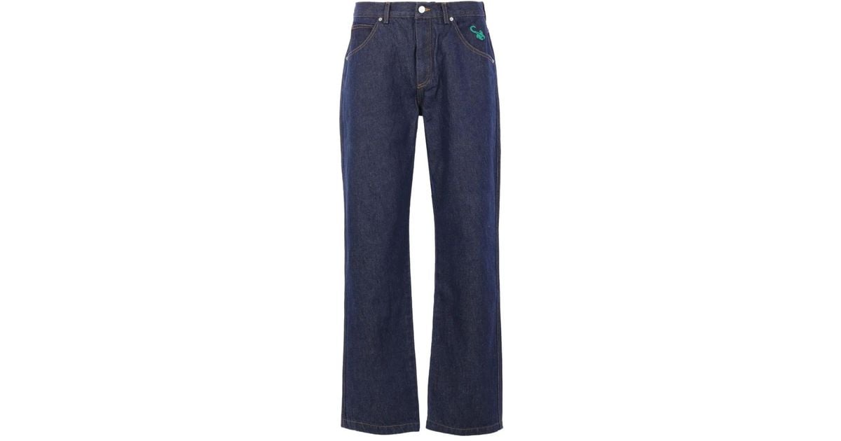 Cherry World Embroidered Jeans in Blue for Men | Lyst UK