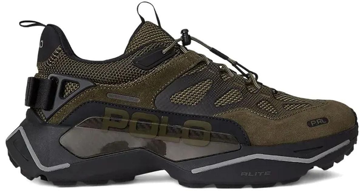 Polo Ralph Lauren Adventure 400 Sneakers in Black for Men | Lyst