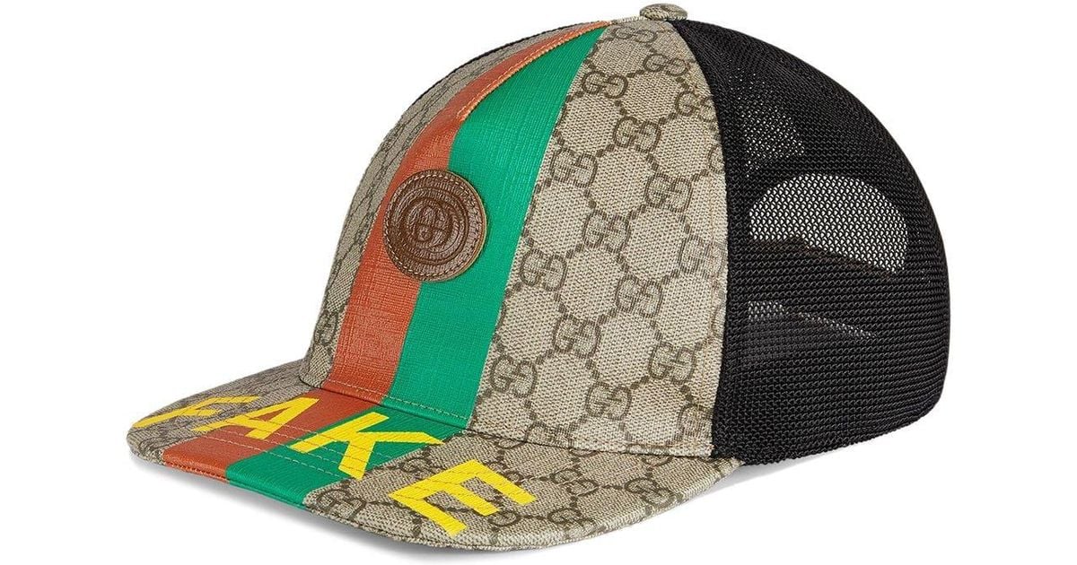 Gucci GG Supreme Fake/not Print Baseball Hat for Men | Lyst Australia