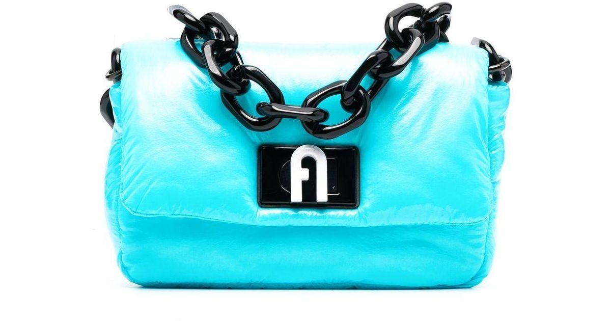 Furla Padded Chainstrap Shoulder Bag in Blue Lyst Canada