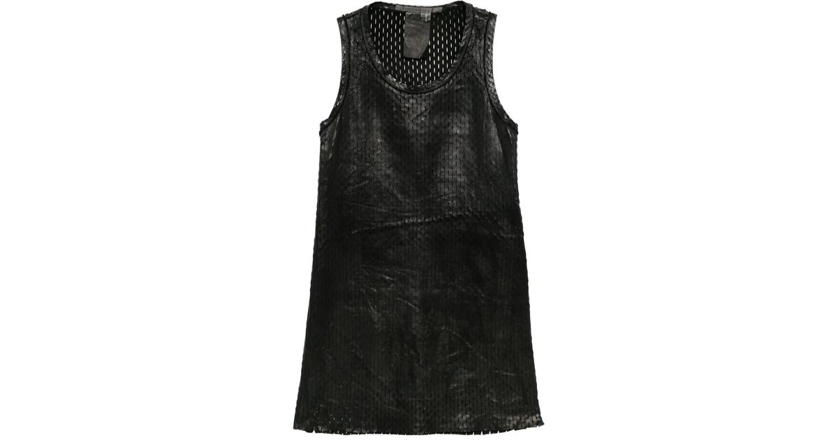 Carol Christian Poell Perforated Leather Dress in Black | Lyst Carol Christian Poell Perforated Leather Dress in Black | Lyst