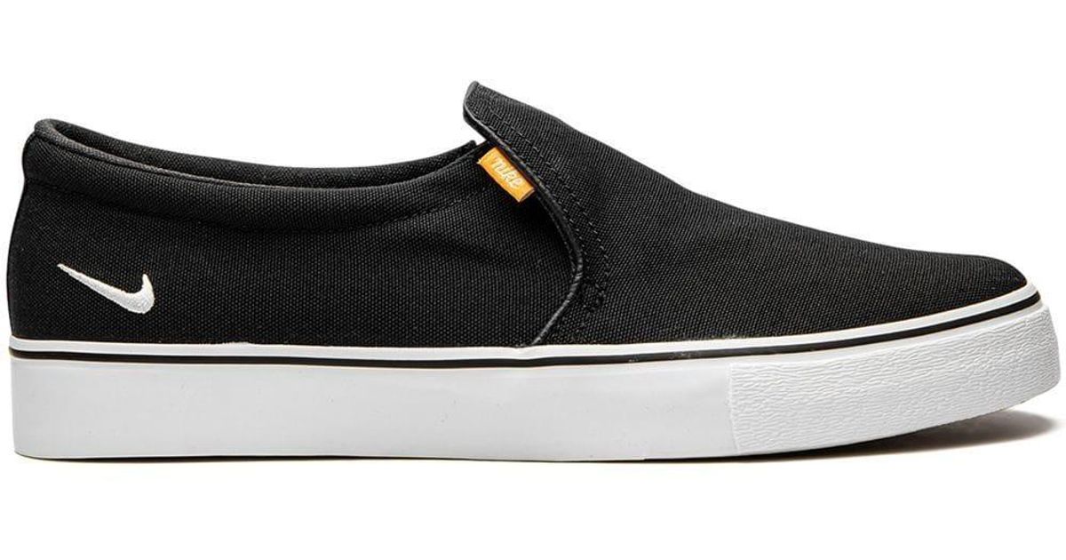 Nike Canvas Court Royale Ac Slip-on Sneakers in Black | Lyst UK